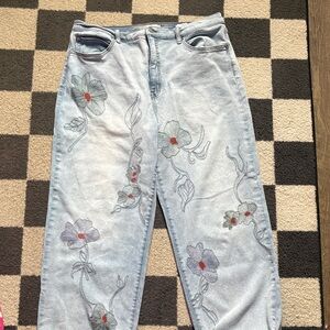 Jessica Simpson Embroidered Floral Jeans